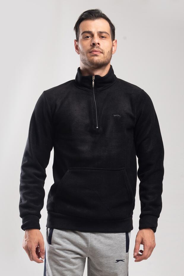 SOLID I Erkek Sweatshirt Siyah - 1