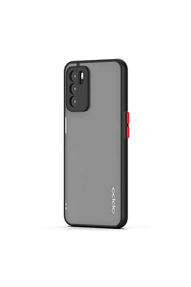Oppo A16 Case Matte Anti-Fingerprint Camera Protection Hard Silicone with Colorful Keys