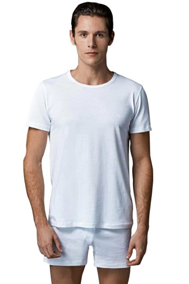 6 Pieces 100% Cotton Crew Neck Men's Undershirt T-shirt