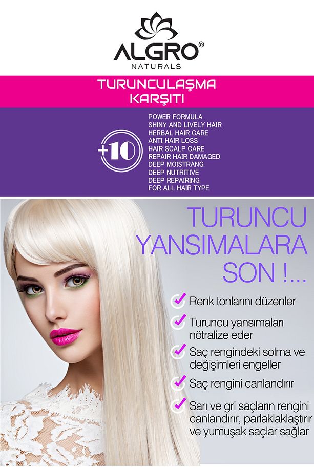 Turunculaşma Karşıtı Saç Bakım Uygulama Seti Mor Şampuan + Bitkisel Saç Bakım Şampuanı - 4