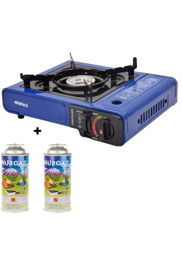 Ng 501 Tekli Portatif Ocak Mavi+ 2 Adet Kartuş - 1