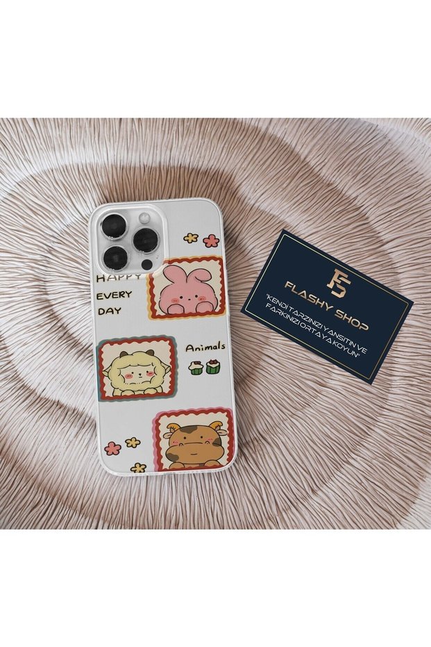 Samsung Galaxy A31 Compatible Sweet Animal Design Transparent Case