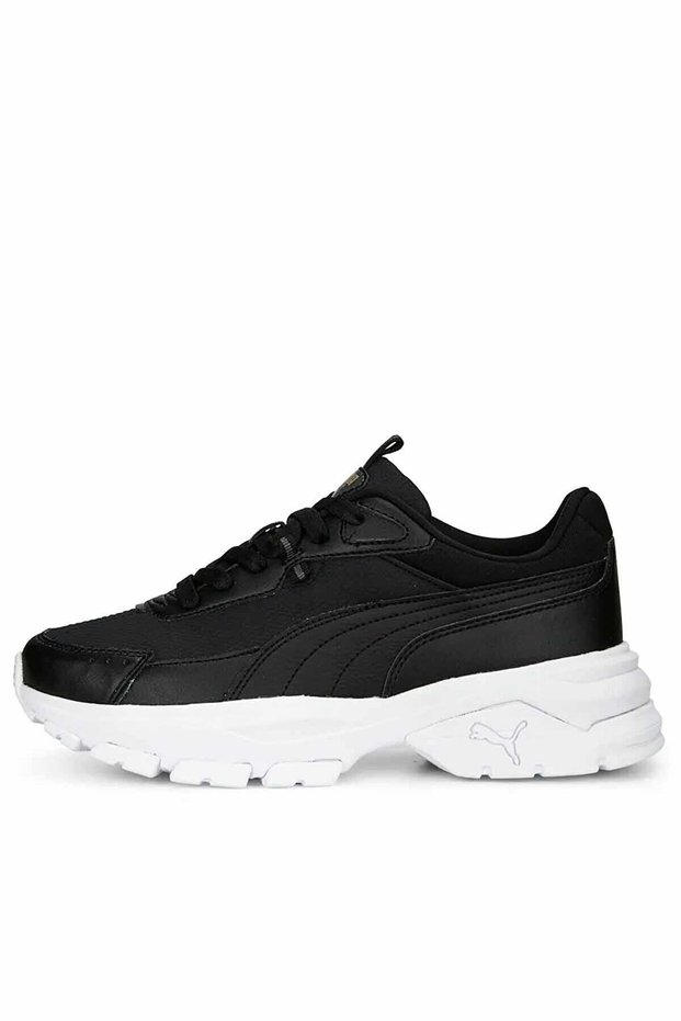 389223 02 Cassia Via PUMA Black-Shadow Gray Sports Walking Shoes