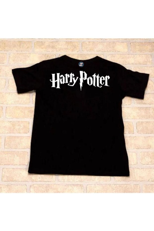 HARRY POTTER Printed Unisex Black Short Sleeve Children's T-Shirt
