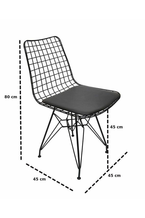 Tel Sandalyeli Kare Masa Takımı 70 X 70 Çam - 4
