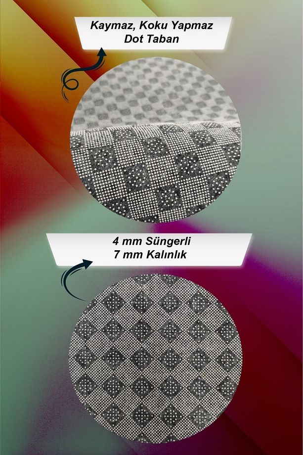 Yıkanabilir Kesme Özel Ölçü Rulo Yolluk Leke Tutmaz Kaymaz Tabanlı Mutfak Salon Halısı Ar1334 - 4