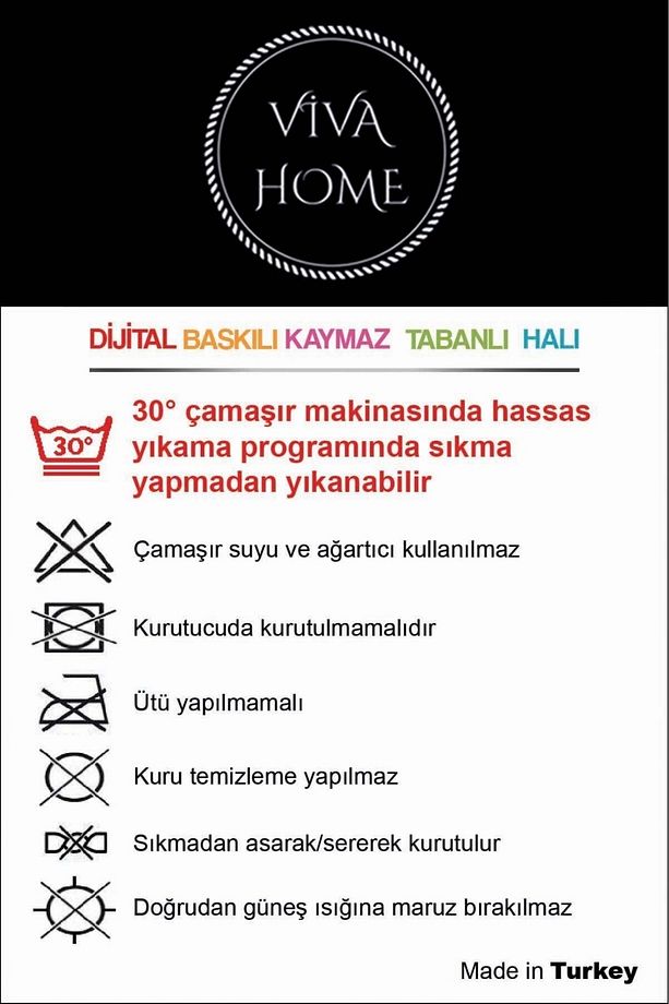 Yıkanabilir Kesme Özel Ölçü Rulo Yolluk Leke Tutmaz Kaymaz Tabanlı Mutfak Salon Halısı Ar1334 - 5