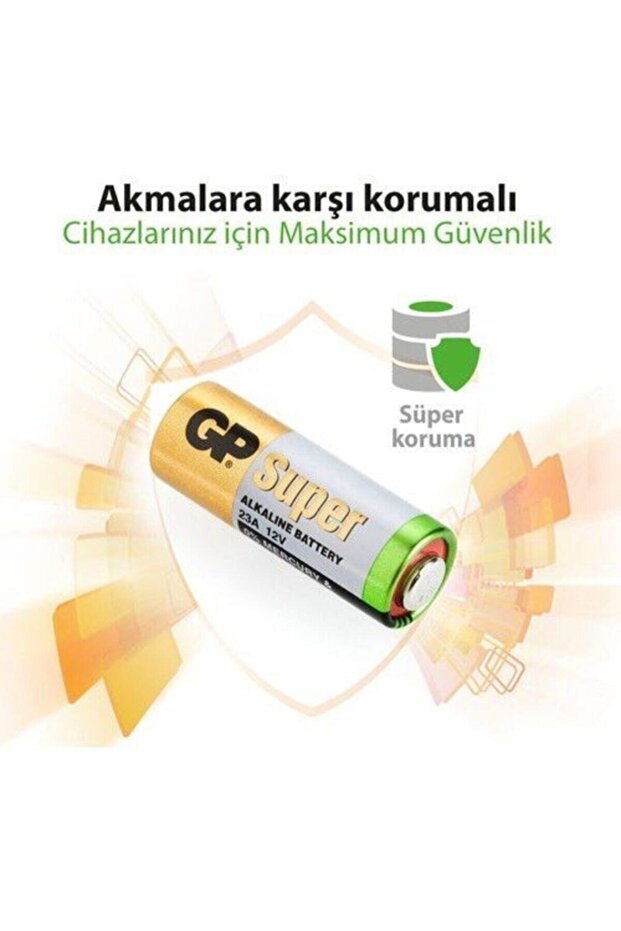 12v 23a Alkalin Yüksek Voltaj Tekli Kumanda Pili (Mn23) 1 Adet - 3