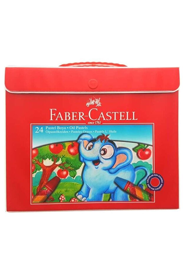 Pastel Crayon Set Red Line 24-Piece N5281125124 with Bag