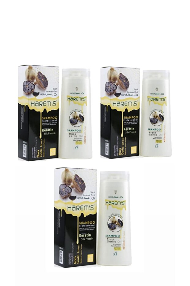 Black Garlic Shampoo 3 Pieces