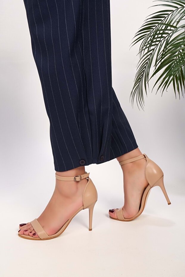 Női Puirn Skin egypántos sarkú cipő - 4