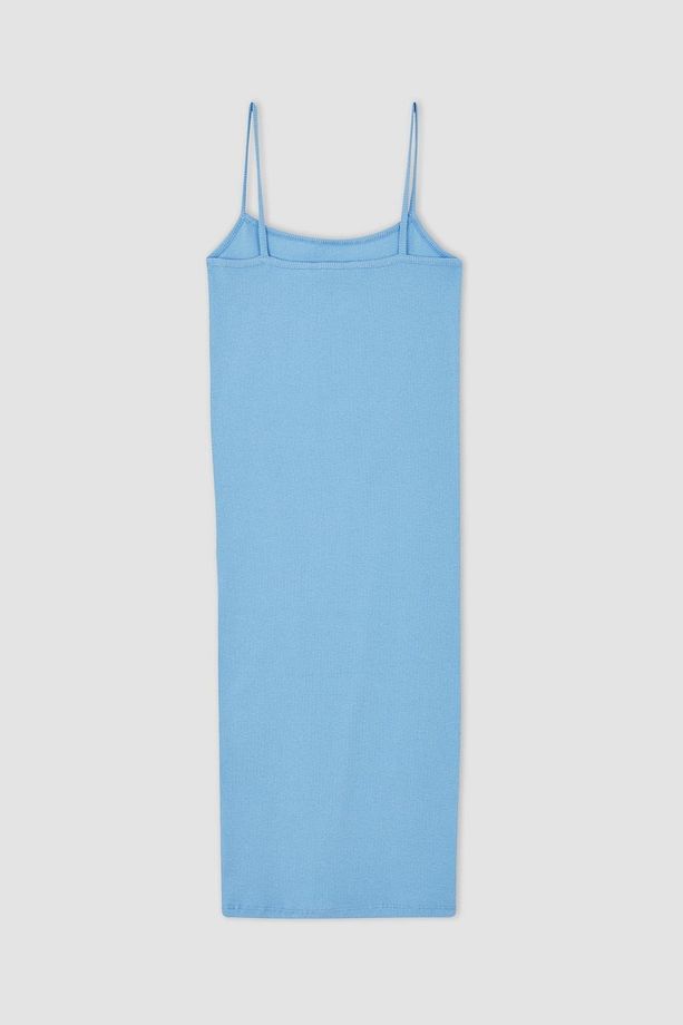 Regular Fit Askılı Yazlık Mini Elbise - 1