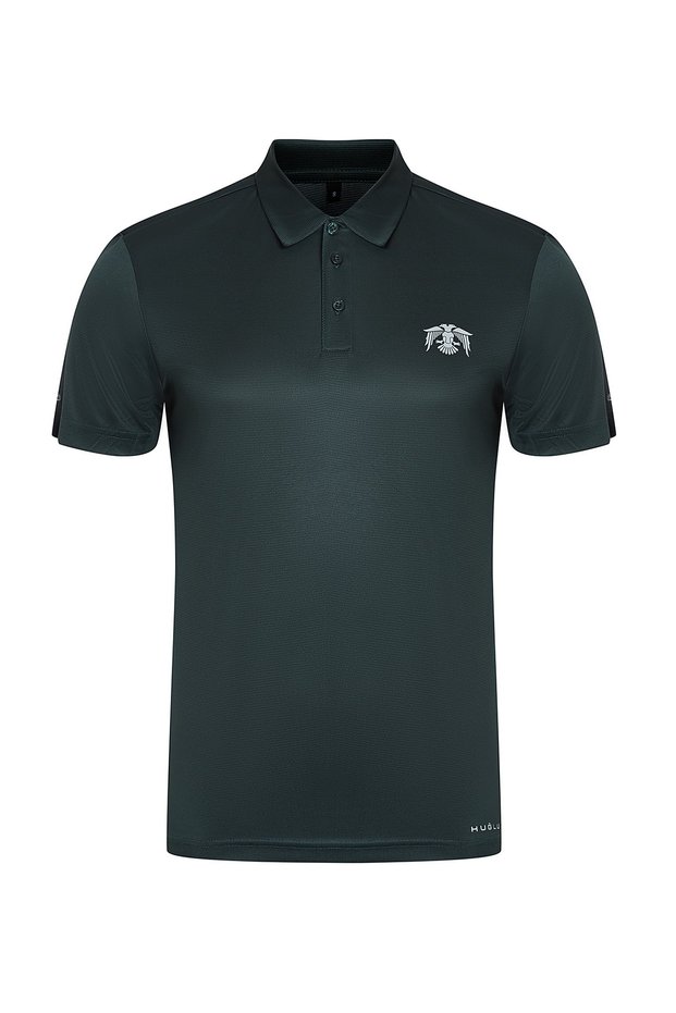 Outdoor Polo Neck Eagle Figured T-shirt