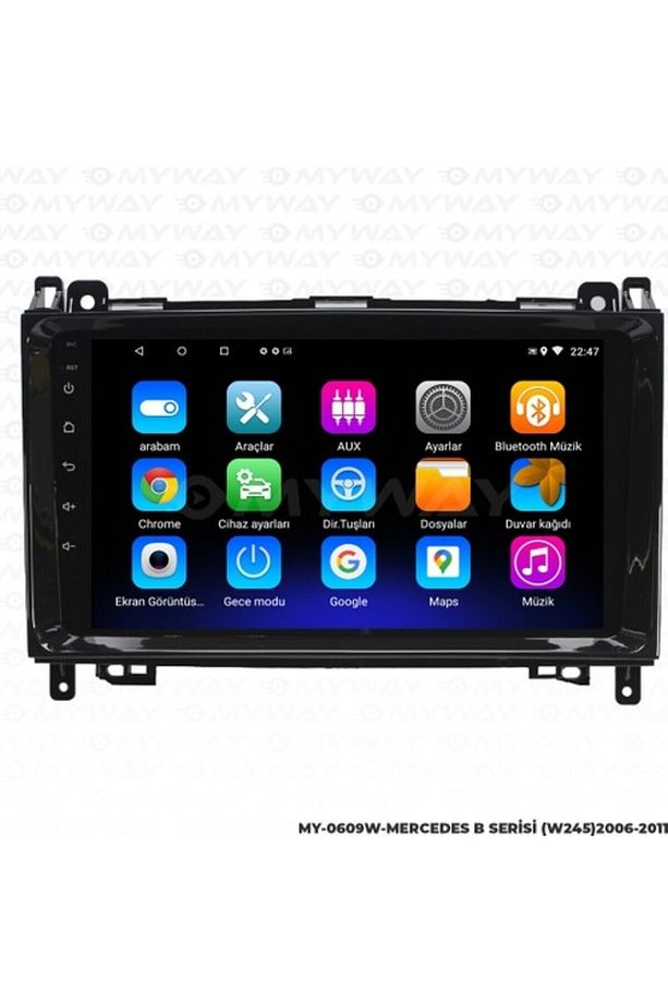 Myway Mercedes B150-B180-B200 Android 12 Kablosuz Carplay Navigasyon Multimedya Ekran Teyp - Myway M - 1