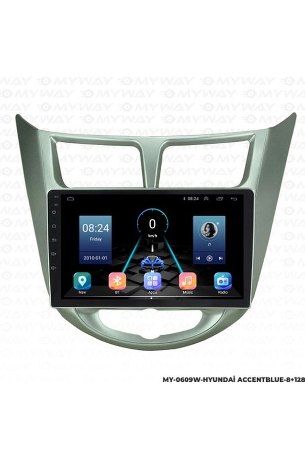 Myway Hyundai Accent Blue Android Multimedya Carplay Navigasyon Ekran - 8gb RAM+128 GB HDD - Myway - 2
