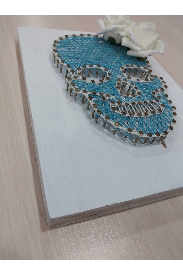 String Art/ Filografi /İp Sanatı/ Anahtarlık/ Duvar Tablosu/ Duvar Anahtarlığı - 5
