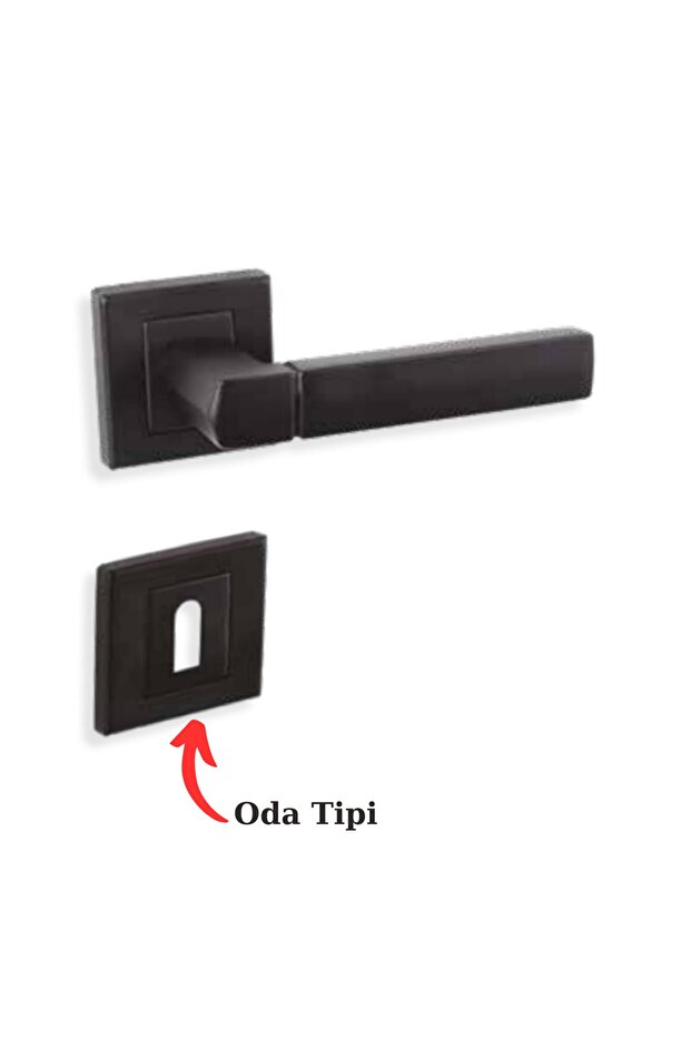 Sofuoğlu Polat Luxury Square Badge Matte Black (ODA) Door Handle Aluminum / Steel