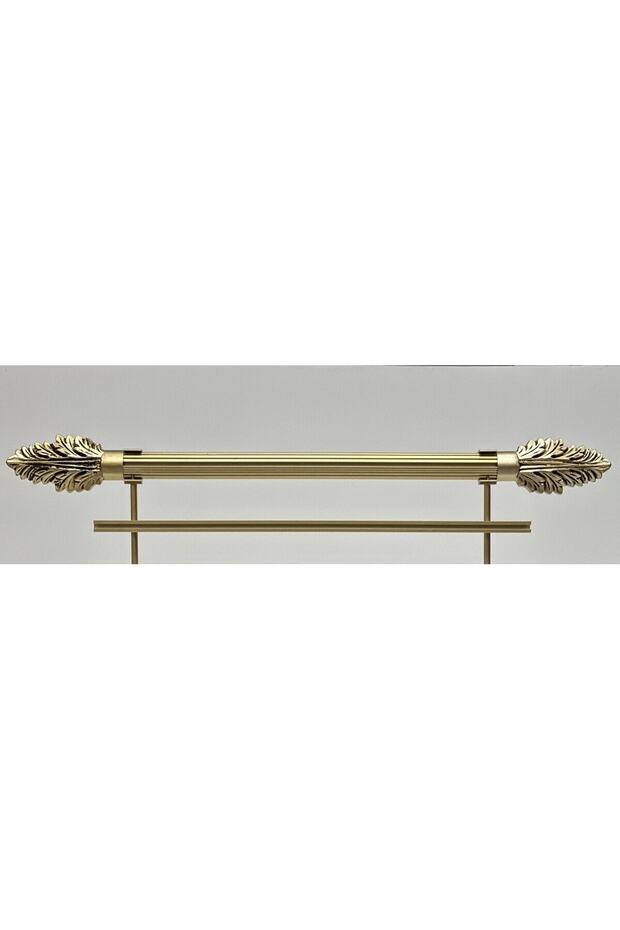 ANTİK RUSTİK SARI FON PERDE ASKISI TEK RAYLI KRST-18 100 CM - 1