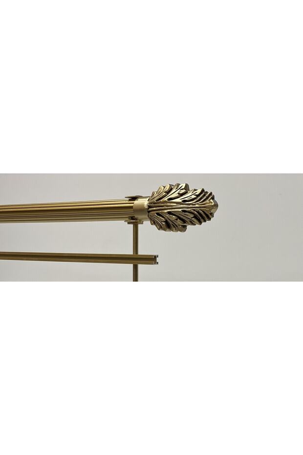 ANTİK RUSTİK SARI FON PERDE ASKISI TEK RAYLI KRST-18 100 CM - 2