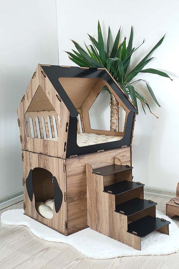 Küçük Irk Köpekler Için Büyük Xxl Teraslı Köpek Kulubesi 5kg Ve Üzeri Köepkler Için - 2