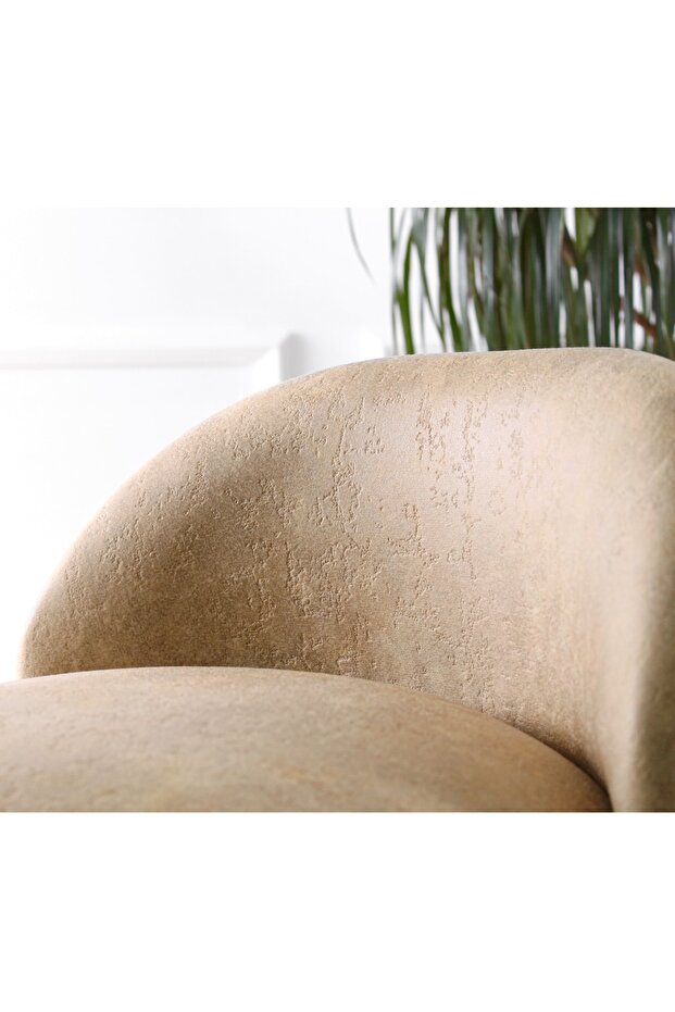 Luton Deri Puf - Bej - 4