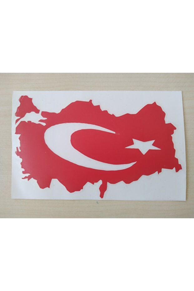 TURKEY MAP STICKER 18x11cm TURKISH FLAG STICKER - BEAR STICKER, MOON STAR STICKER