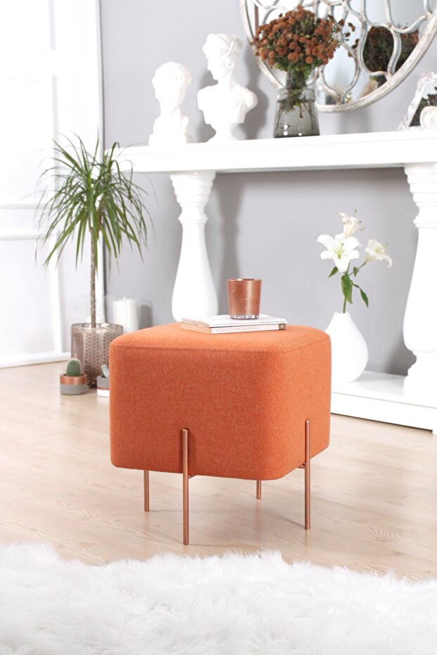 Copper Puf - Kare Turuncu - 3