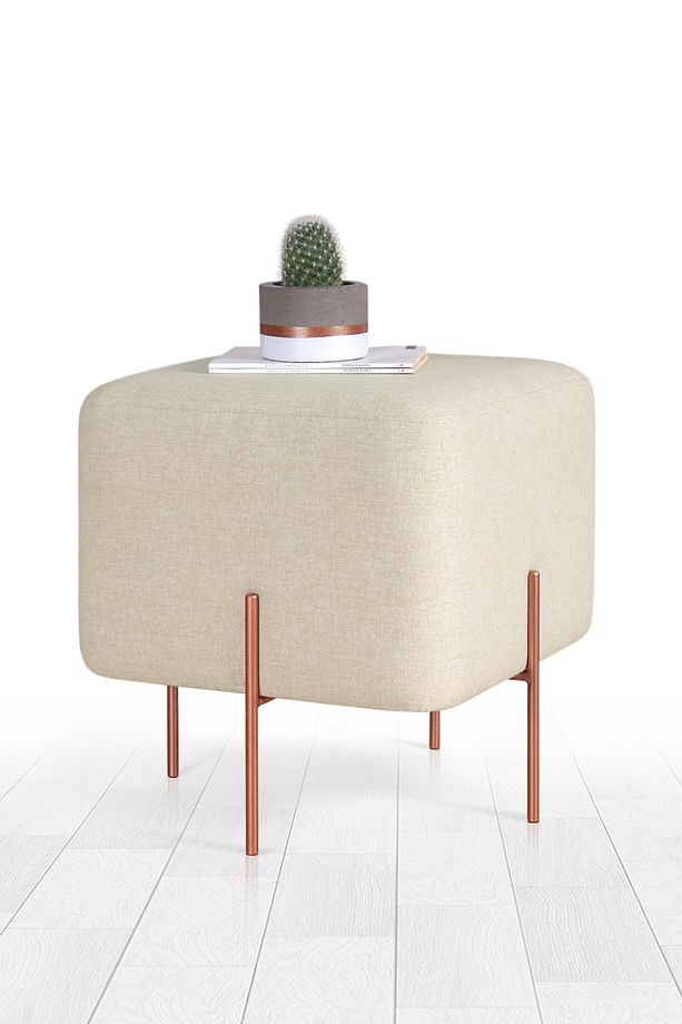 Copper Puf - Kare Krem - 1