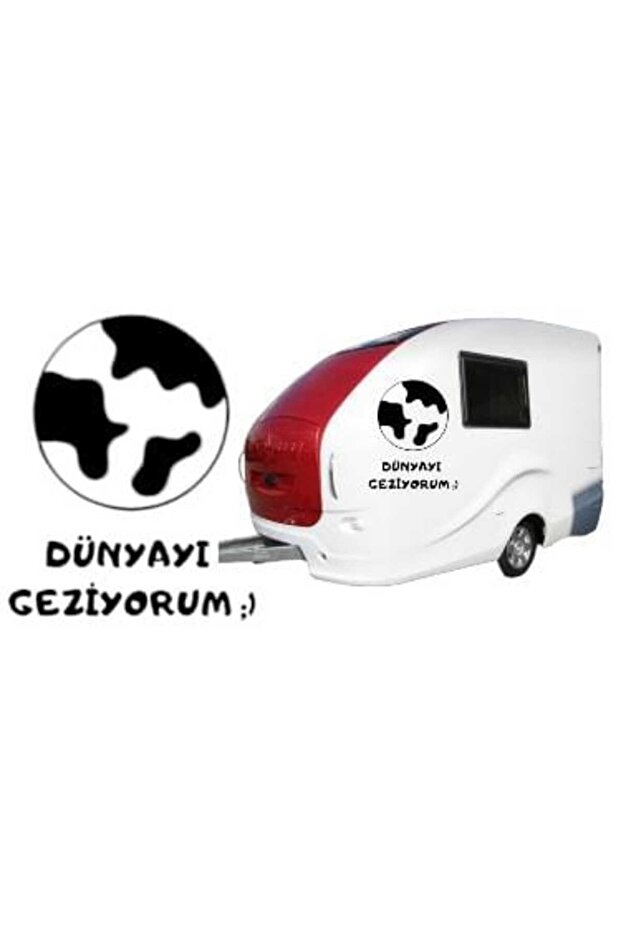I'm traveling the world camping sticker caravan nature trip vehicle car