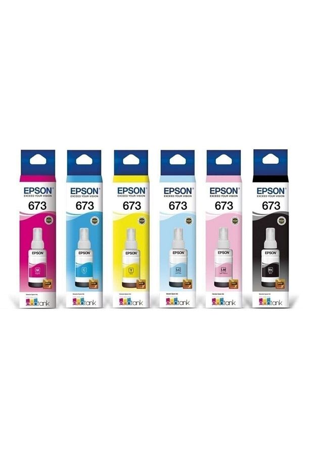 T673 L810 6 Renk Mürekkep Takımı siyah70ml. Renkliler 70ml. A1-01-s-281 1- - 1