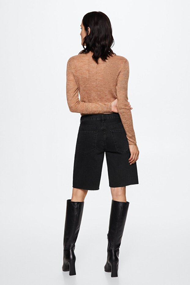 Siyah Denim Kadın Şort & Bermuda 37050457 - 12
