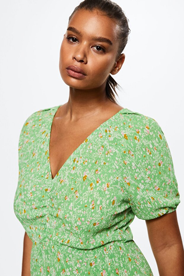 Yeşil Kadın Elbise 37040357 - 8