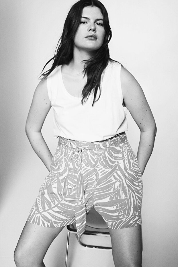 Yeşil Kadın Şort & Bermuda 37020375 - 7