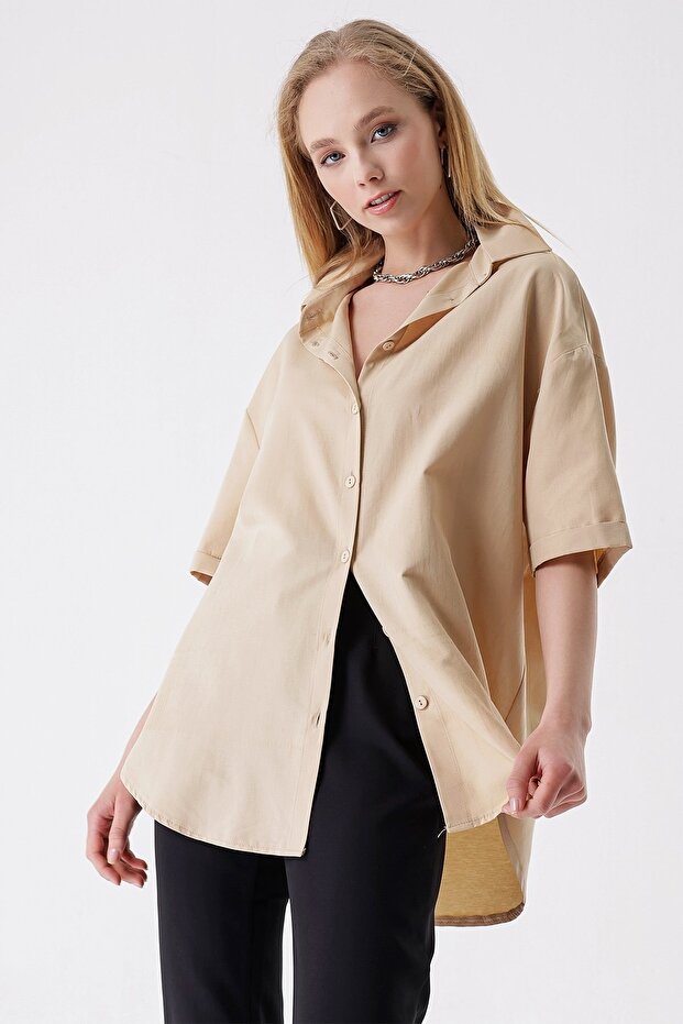 Kısa Kollu Oversize GÖMLEK - 2