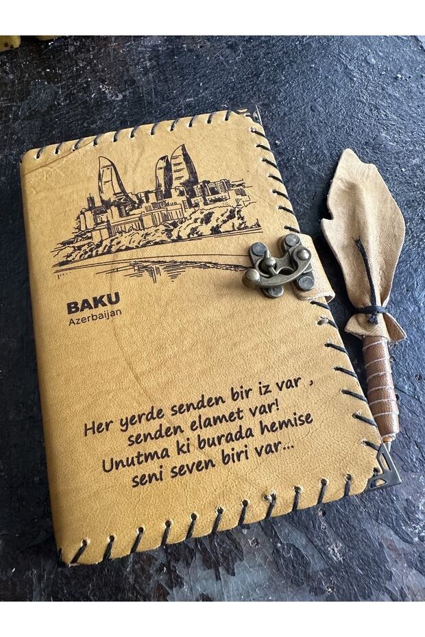 Azerbaijan Baku gift leather notebook