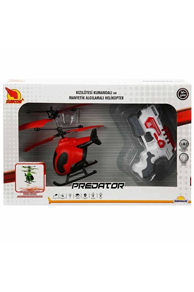 Suncon Predator Kızılötesi Kumandalı Helikopter 25345 Thunder Kırmızı Modeli - 2