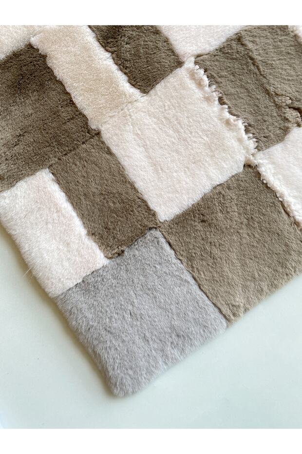 Peluş Halı Patchwork Desenli - 2