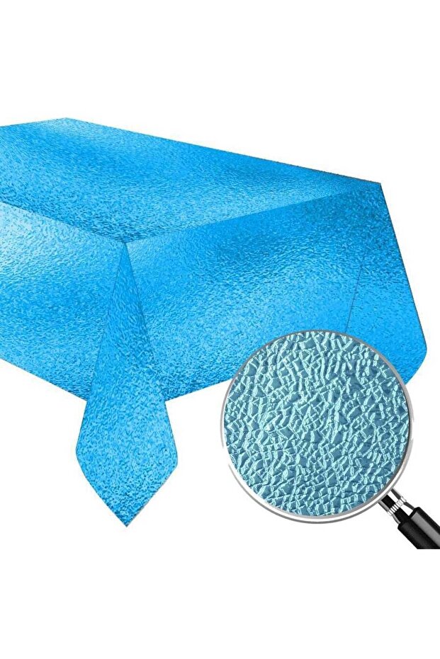 Blue Color Metalized Tablecloth Party Birthday Metalized Tablecloth 120x180cm