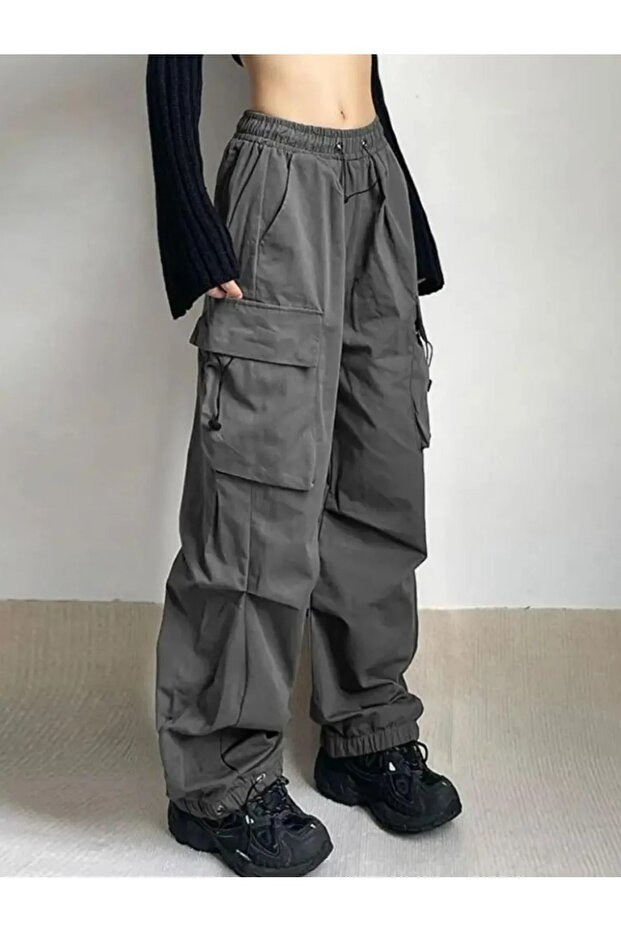 Y2K Extra Loose Fit Tactical Baggy Pants with Cargo Pocketed