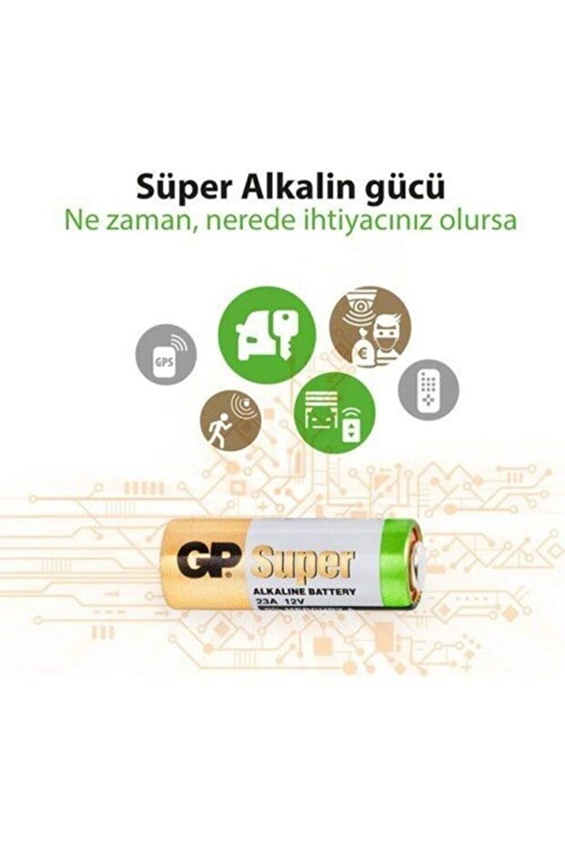 12v 23a Alkalin Yüksek Voltaj Tekli Kumanda Pili (Mn23) 1 Adet - 6