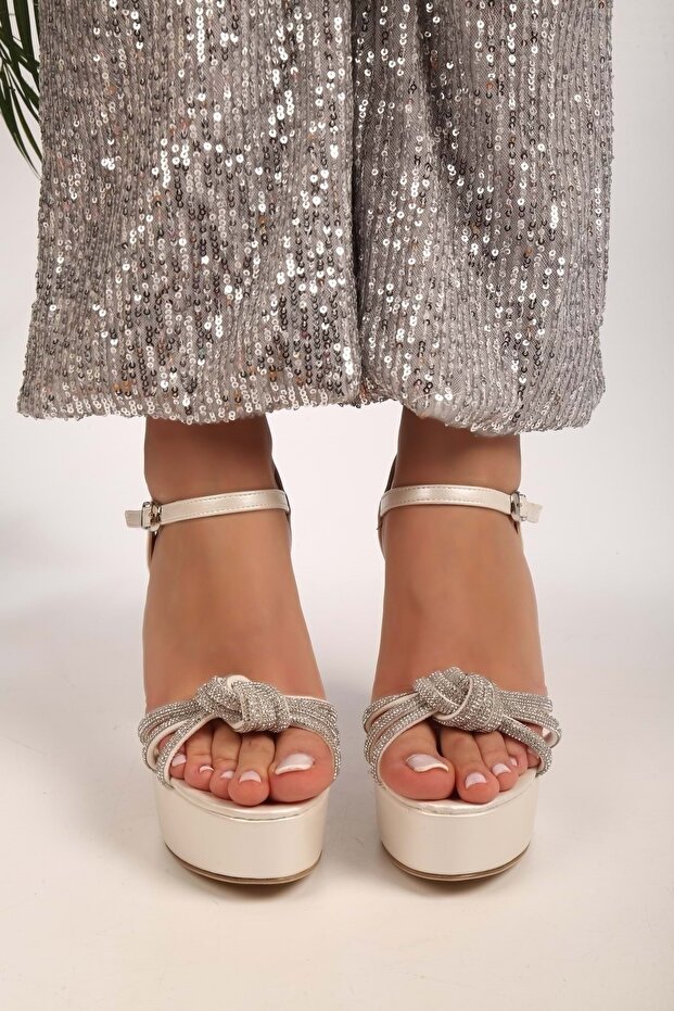 Női Stella Pearl Skin Stone Platform sarkú cipő - 3