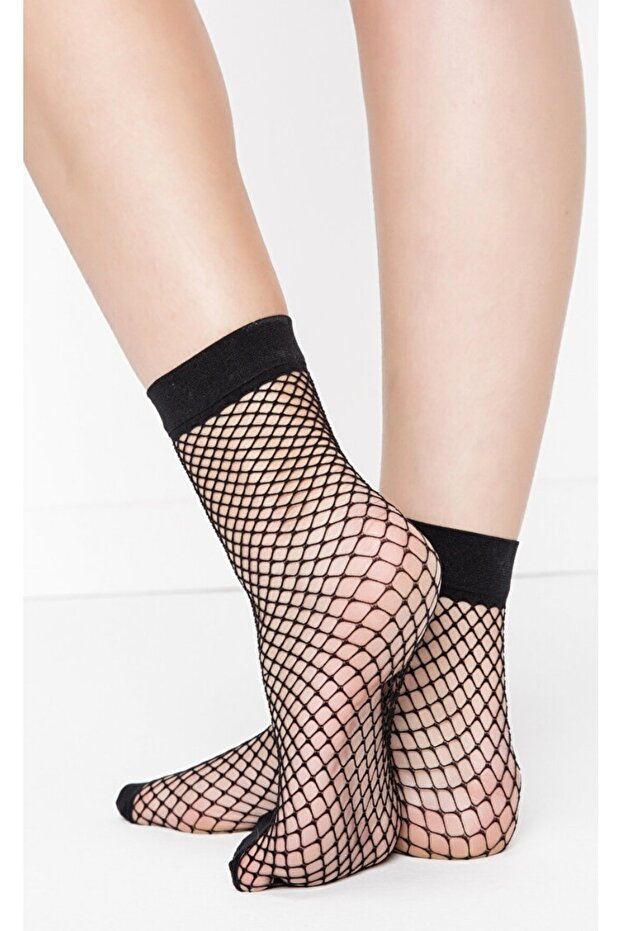 Classic Mesh Patterned Socket Socks - 1