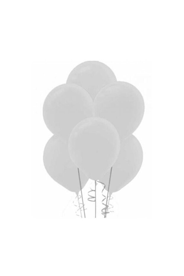10 Pieces Pastel Gray Color Balloon