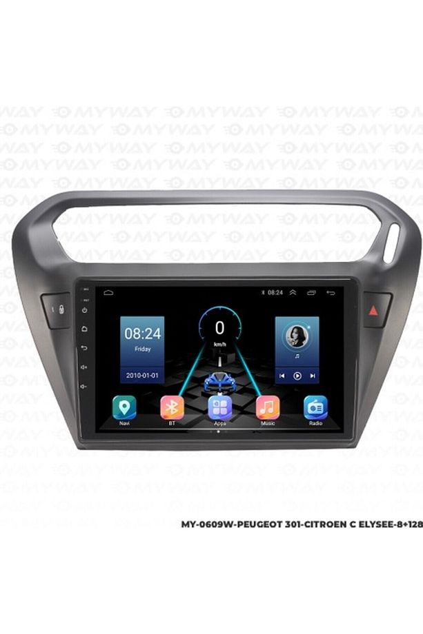Myway Peugeot 301 Android Multimedya Carplay Navigasyon Ekran - 8gb RAM+128 GB HDD - Myway - 6