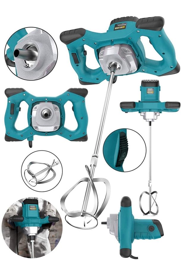 Alman Mx-3000 Bakir Sargi 6 Kademe Devirli Ayarlı Elektirikli Alçı Boya Ve Harç Karıştırıcı Mikser - 1