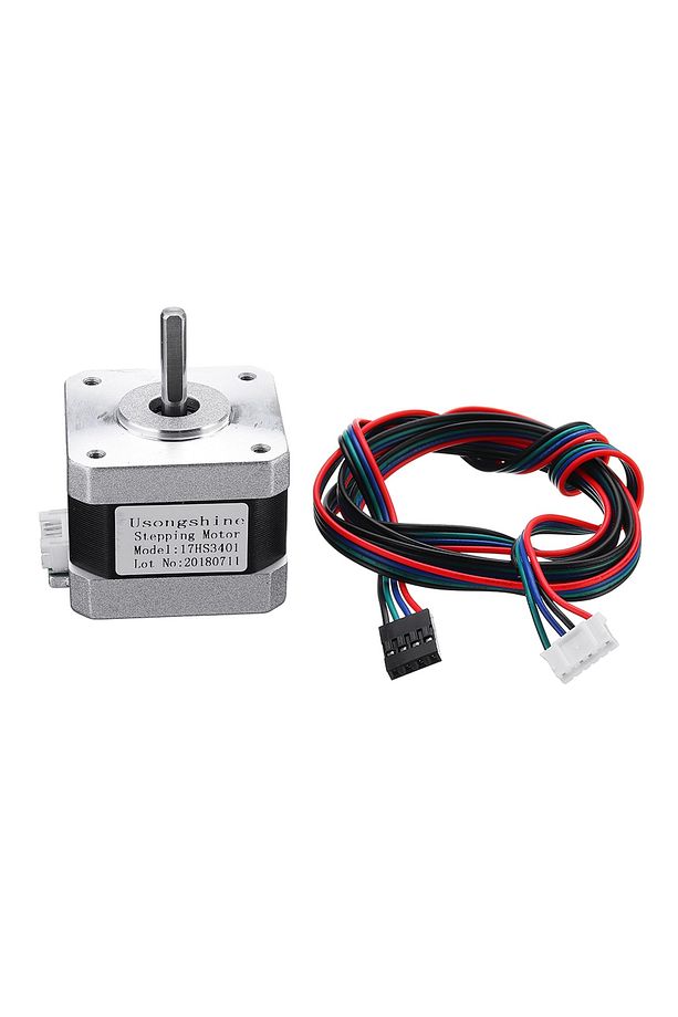 17HS3401 Nema 17 Step Motor 0.28N.m D Mil 2 Faz 1.3A 1.8 Derece 200 Adım Tork 3D Yazıcı Printer - 1