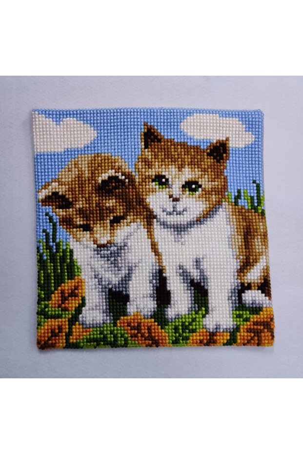 Processed Tapestry Pillow Cat Pattern yviiD - 1