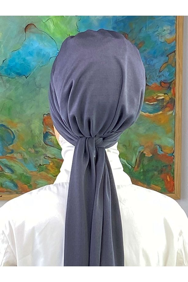 Hürrem Model Tek Biritli Atkılı Taşlı Antrasit Bone - 6