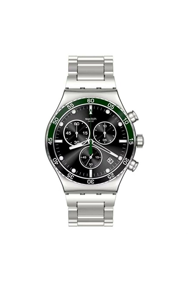 Yvs506g Dark Green Irony Men's Wristwatch
