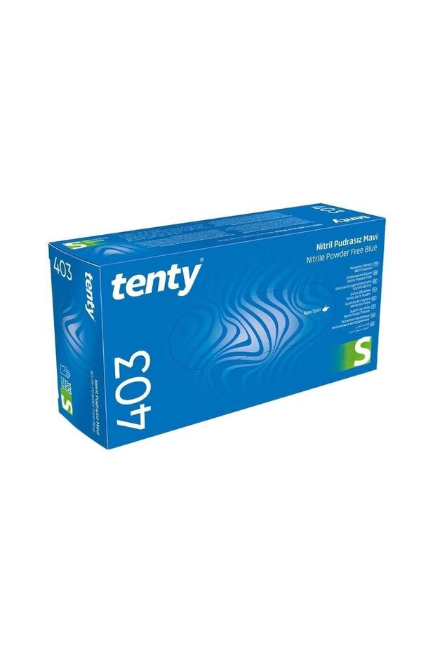 403 Powderless Nitrile Gloves Size S Blue 100 Pack